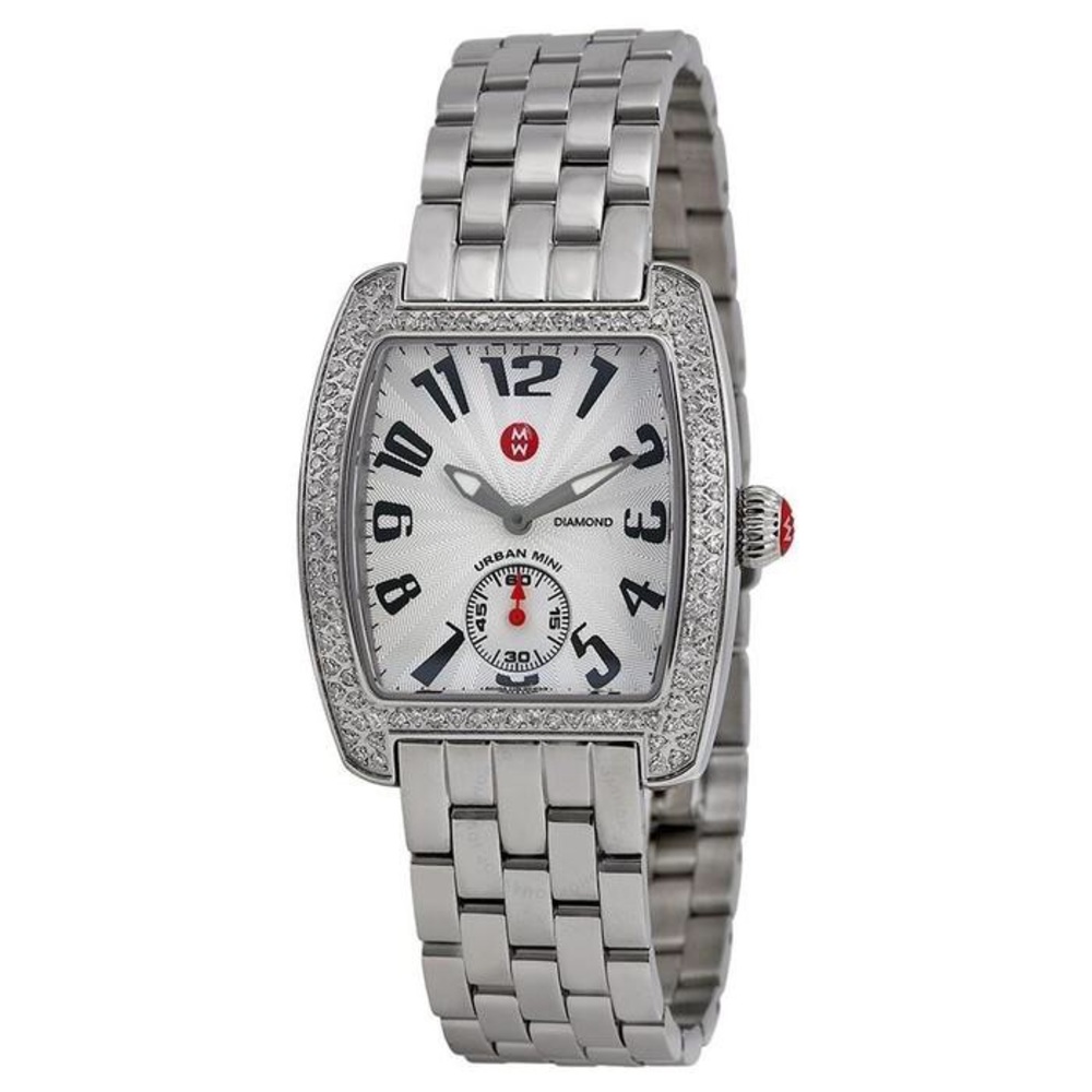 Michele Women’s Mini Urban Diamond Steel Watch